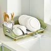 Escurridor de Fregadero de Cocina Estante para Platos Plástico Accesible Estante de Almacenamiento de Lujo Estante de Almacenamiento para Vajilla Plástico Translúcido Ecológico Estante Multifuncional