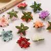 Cabeça de Flor de Crisântemo Simulada Acessórios para Headdress DIY Caseiro Decoração de Festa de Casamento Flor Pequena Camélia Flor de Seda para Casamento