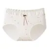 Encaje de oreja de madera Grado A ropa interior para niña suave y transpirable 10A antibacteriana entrepierna extendida estampado floral bragas bragas de triángulo mujer