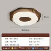 Lâmpada de Teto Criativa Estilo Medieval para Quarto de Biscoito, Espectro Completo, Proteção para os Olhos, Retro, Madeira de Nogueira Japonesa com Grãos, Lâmpadas para Quarto de Crianças