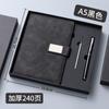 Caja de regalo para libreta de negocios con logotipo impreso personalizable, bloc de notas grueso A5, regalo para oficina y empresa.