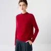 Elegante Suéter de Cashmere com Gola de Renda para Mulheres, Outono e Inverno, Tricô Vazado Solto, Suéter Base de Lã com Mangas Trançadas