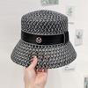 Estilo coreano high-end oco respirável à prova de sol à prova de sol cartola plana primavera e verão tecido cartola elegante estilo britânico chapéu de pescador