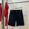 WGWE Verão Estilo Retro Americano Casual Versátil Emagrecedor Perna Reta Comprimento Médio Perna Larga Jeans para Mulheres W10146