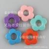 Suministro 11mm color sólido claro agujero grande color plástico flor pequeña diy bebé joyería con cuentas accesorios material