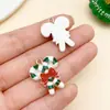 Nuevo Dibujo Animado Lindo Navidad Resina Muñeco de Nieve Oso Papá Noel Árbol de Navidad Colgante Accesorios para Joyería DIY