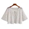 Xale Externo Feminino Moda Elegante Estilo Japonês e Coreano Doce Emagrecedor Versátil Verão Fino Cor Sólida Protetor Solar Manga Curta