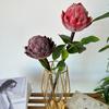 Decoração de casa retro nórdica flor artificial toque flocado artesanato fruta Sakya tecido de seda material flor artificial decoração de mesa