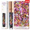 Maquillaje transfronterizo estrella de cinco puntas corazón lentejuelas gel sombra de ojos maquillaje de sirena gel de brillo sin pegamento lentejuelas para uñas