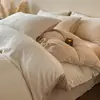 Juego de Cama Cálido de Terciopelo de Leche Tallado Otoño e Invierno Cuatro Piezas 2026 Nuevo Juego de Tres Piezas con Funda de Edredón de Terciopelo Coral, Sábana Bajera