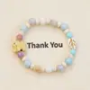 Pulsera de Cerámica de Jingdezhen, Regalo de Estilo Chino Tradicional, Tejida a Mano, Fresca y Versátil para Niñas, Nueva Pulsera de Hilo de Cerámica Estilo Chino