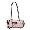 Bolso Nuevo de Verano para Mujer 2025, Lazo de Moda y Versátil, Diseño de Nicho Dulce y Sencillo, Bolso Portátil Pequeño Cuadrado Baguette