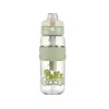 Copo com Canudo de Alto Valor Estético e Design Criativo, Copo de Água de Plástico Inquebrável para Meninas, Copo com Canudo de Grande Capacidade, Resistente a Altas Temperaturas