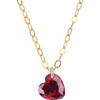 Collar de Circonita Roja en Forma de Corazón para Mujer 2025 Estilo Japonés y Coreano Humedad Lujo Ligero Diseño de Alta Gama Colgante de Amor Cadena para Clavícula