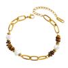 Pulseira Olho de Tigre Maillard de Novo Explosivo de Luxo Leve Nicho Senso Sênior Pulseira de Aço Titânio Açúcar para Mulheres Sêniores
