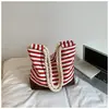 2026 Nueva Bolsa de Playa Rayada para Mujer, Bolso de Hombro Único para Debajo del Brazo, Alta Apariencia, Personalidad, Casual, Bolso Tote de Gran Capacidad, Moderno