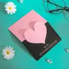 Tarjeta de felicitación simple en forma de corazón al por mayor, Tarjeta pequeña creativa de Año Nuevo, Tarjeta pequeña general de Navidad, Tarjeta de mensaje de bendición en blanco para cumpleaños