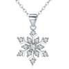 Collar de Copo de Nieve de Plata Esterlina S925 Moda para Mujer Estilo Japonés y Coreano Cadena Clavicular Estilo Frío Colgante Simple Regalo de Cumpleaños