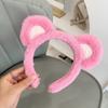 Doce bonito morango urso faixa de cabelo outono e inverno pelúcia banda de cabelo menina lavar face bundle cabelo aplicar máscara headband internet celebridade headwear
