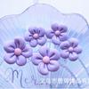Tela de imitación de red de internet dulce resina flor de cinco pétalos diy pegamento crema material hecho a mano accesorios de joyería para anillo de pelo de niños
