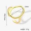 Anillo de acero inoxidable hueco geométrico ovalado barroco abierto anillo de dedo de mujer presión de aceite joyería de acero de titanio borde cruzado