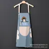 Delantal de Cocina para el Hogar Estilo Japonés Lindo Impermeable y a Prueba de Aceite Limpiar Manos Cocina Tareas Domésticas Moda para Adultos Mujer Logo