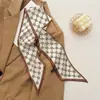 Novo Estilo Lenço Pequeno Chanfrado Feminino Personalizado de Alta Qualidade Estilo Coreano Estilo Japonês Gravata Bolsa Faixa Estreita para Cabelo Lenço Fita Lenço Estilo Coreano