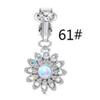 Suministro Transfronterizo Europeo y Americano, Clips para Orejas Sencillos Incrustados con Diamantes, Anillos Falsos para Ombligo, Sin Perforación, Joyería Europea y Americana en Stock