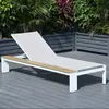 Cadeira de Espreguiçar para Cama Externa Piscina Impermeável Proteção Solar Pátio Lazer ao Ar Livre Hotel Dobrável Ajustável Cadeira de Praia