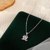 Colar feminino com nome de família em prata 925 sob a figueira-de-bengala, design original, corrente para clavícula, pingente de sobrenome chinês, maré nacional K, ouro