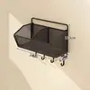 Prateleira de armazenamento de parede sem furos, um ótimo item para dormitórios estudantis, solução de armazenamento de cabeceira, ferramenta mágica de armazenamento para quarto de dormitório, prateleira de cesta de parede