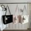 Bolsa de Hombro Grande de Lona Casual Simple Versátil Elegante con Textura de Alta Gama, Novedad Moda Verano 2026