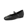 Sapatos rasos de moda nicho com sola macia de 1 cm, novo estilo de verão 2026, sapatos slip-on redondos de sola plana para mulheres (estilo "vovó")