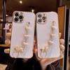 Galvanoplastia para Apple 12 Love Bracelet Phone Case 11Pro/15pro Love SE2 Wrist Strap 13pro