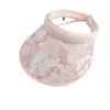 Visera Sombrero de Ala Ancha con Estilo de Pintura a Tinta para Mujer, Nuevo Estilo Chino de Verano con Protección UV para Actividades al Aire Libre