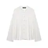 Z Estilo Europeu Transfronteiriço 2026 Nova Moda Temperamento Roupas Femininas Atacado Fivela de Nó de Corda Camisa Solta Top 6018712