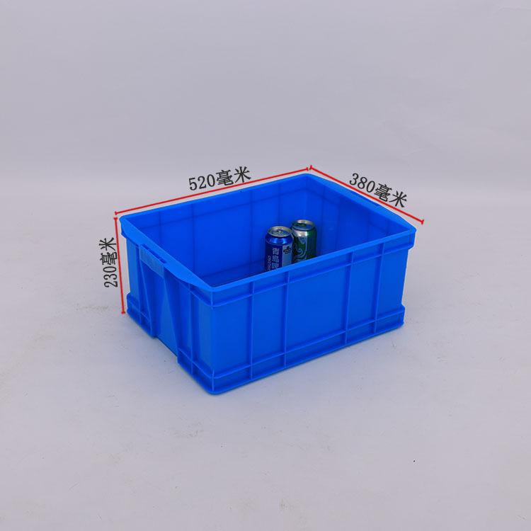 蓝色塑料周转箱 蓝色465-220工具物流运输箱仓