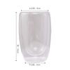 En stock Venta al por mayor Vaso de Agua de Vidrio Grueso de Borosilicato Alto Transparente Aislado Térmicamente Vaso para Bebidas Lácteas con Forma de Huevo Vidrio de Doble Capa