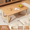 Mesa de Centro Apartamento Pequeno Sala de Estar Casa Estilo Escandinavo Perna de Madeira Maciça Mesa de Tronco 2025 Nova Casa de Aluguel Mesa de Chá Simples