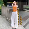 Pantalones Largos de Algodón y Lino para Mujer, Primavera y Otoño 2026 Nuevos Pantalones Deportivos Casuales de Cintura Alta Adelgazantes, Pantalones de Pierna Ancha, Pantalones Harem, Pantalones Rectos