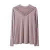 Camisa Base de Malha com Gola Alta e Babados para Mulheres, Novo Estilo Primavera e Outono, Blusa de Tricô de Manga Longa, Elástica, Tamanho Grande, Corte Justo