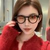 Gafas de Sol para Mujer 2024 Nuevo Estilo Coreano Estilo Americano Retro Color Atardecer Celebridad de Internet de Alta Gama Resistentes a los Rayos UV para Hombre
