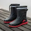 Botas de Chuva Masculinas Estilo Motociclista Cool para Uso Externo, Versáteis e Confortáveis, Adequadas para Esportes ao Ar Livre, Acampamento, Impermeáveis e Antiderrapantes
