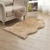 Alfombra Decorativa de Imitación Lana Gruesa Irregular Felpa para Mesa de Café Cojín para Sala de Estar Cojín para Silla Manta de Cama
