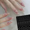 Adesivos Vazados para Nail Art Reutilizáveis com Adesivo, Estrela, Corações Cromados, Adesivos Auxiliares Estilo Francês, Borboleta, Pintura em Spray Dupla Utilização, Coração