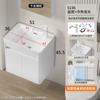 Baño Tamaño Pequeño Gabinete de Baño Balcón Cerámica Lavabo Todo en Uno Espacio Aluminio Espacial Mesa de Lavado Espacio Pequeño Mini Mesa de Lavado