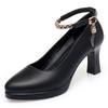 Zapatos de mamá primavera y otoño modelo de tacón alto pasarela cheongsam zapatos de baile moda zapatos de cuero para mujer cómodos de suela blanda zapatos resistentes al desgaste