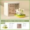 Taza Gaiwan de Cerámica para Té Kung Fu de Tres Talentos Qichun de la Marca Panda, para Beber una Persona, Alto Valor Estético, Tazón de Té que No Quema las Manos