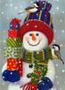 Pintura Diamante 5D Natal DIY Diamante Redondo Diamante Completo Natal Chapéu Vermelho Velho Natal Boneco de Neve Árvore de Natal Série Pintura Decorativa