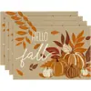 Amazon Transfronterizo Otoño Acción de Gracias Mantel Individual de Lino Decoración de Restaurante Tapete para Plato Festivo Mantel para Mesa de Comedor Fiesta